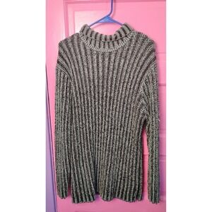 Vintage 90s Y2K Preppy XL Nsync Men's Ski Sweater SEDGEFIELD Gray & Black Flaws